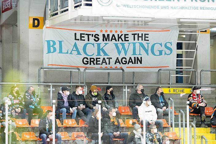 Fan Banner Steinbach Black Wings Linz vs Tesla Orli Znojmo, bet-at-home ICE Hockey League