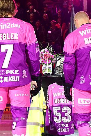 Gedenken an Herbert Höfler, ICE, Steinbach Black Wings Linz vs HC Tiwag Innsbruck - Die Haie Linz, AG Eisarena 