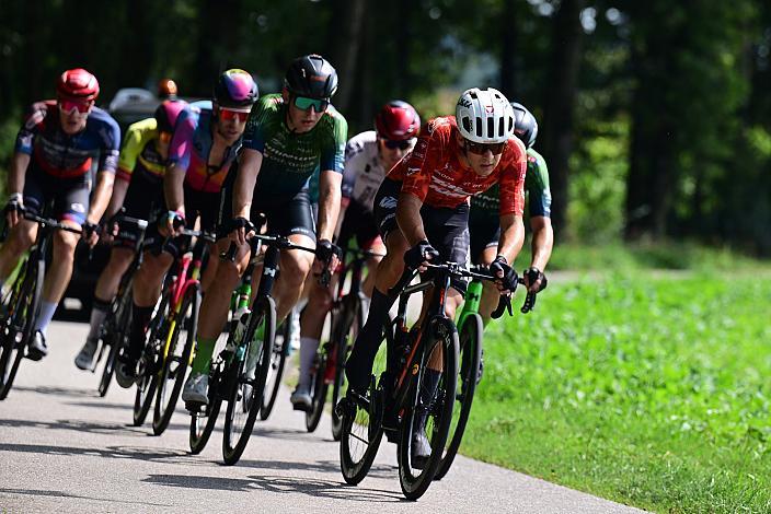 Die Ausreisser mit Jonas Schmeiser (GER, Auto Brosch Kempten), Lukas Meiler (GER, Team Vorarlberg), Filippo Fortin (ITA, Maloja Pushbikers), Linus Rosner (GER, Santic - Wibatech), Road Cycling League Ranshofen, OÖ