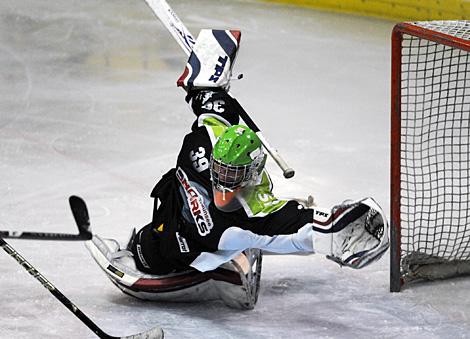 Tormann Thomas Moser, Traunsee Sharks, ECU Amstettner Woelfe vs. Traunsee Sharks Gmunden