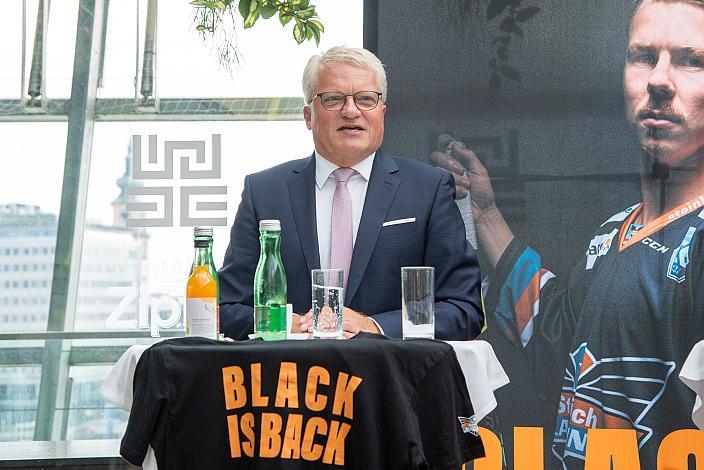 Linzer Bürgermeister Klaus Luger   Pressekonferenz, Steinbach Black Wings Linz, Bet at Home ICE League 