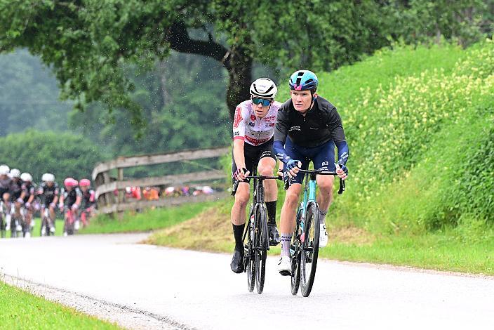 Emanuel Zangerle (AUT, Team Vorarlberg), Nikolya Vinokurov (KAS, XDS Astana Team), 3. Etappe Salzburg - Gaisberg,  Tour of Austria