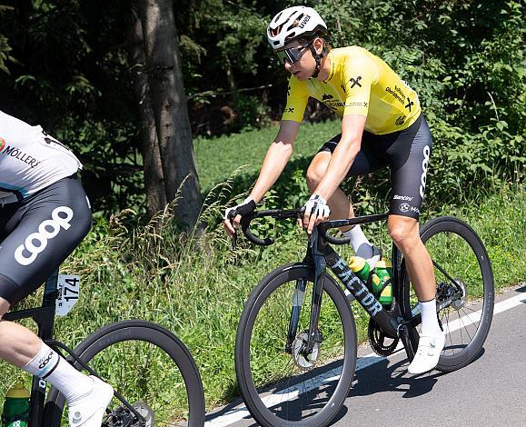 im Gelben Trikot des Gesamtführenden Andreas Stokbro Nielsen (DEN, Team Coop), St.Florian, Asten - Resort Hinterstoder, Höss, Int. Raiffeisen Oberösterreich Rundfahrt UCI Kat. 2.2