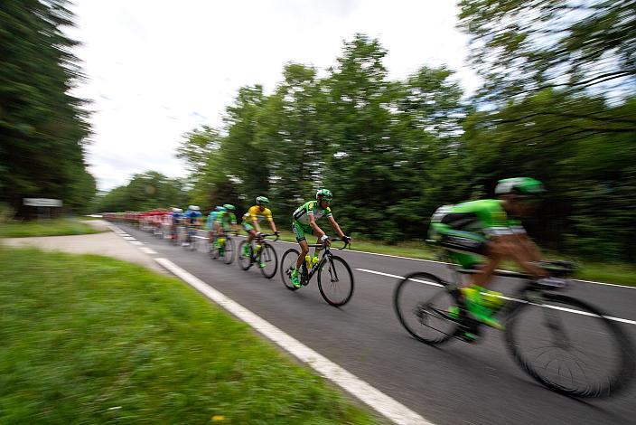 Sieger der 1. Etappe Nicola Ruffoni (ITA, Bardiani CSF) im Gelben Trikot, 2. Etappe Mondsee - Steyr, 68. Int. Österreich-Rundfahrt-Tour of Austria (2.1)