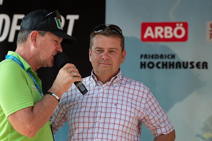 Walter Ameshofer (LRV OÖ Vize Präsident) 46. Int. Keine Sorgen,  Junioren Rundfahrt UCI Kat. MJ 2.1, 1. Etappe Haid/Ansfelden - Marchtrenk