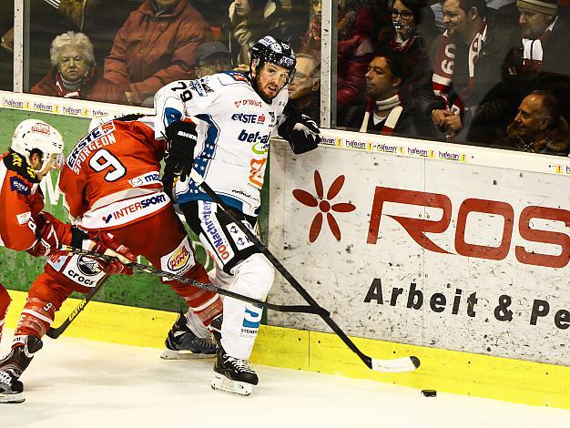 Gregor Baumgartner (Liwest Black Wings Linz) und (EC KAC), EC KAC vs EHC Liwest Black Wings Linz, Spiel 6, Play-Offs, Semifinale 