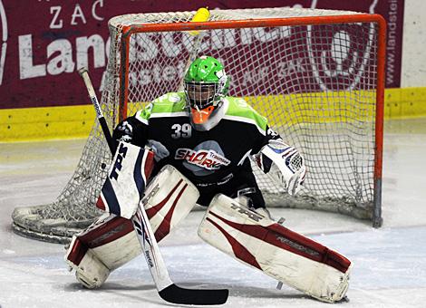 Tormann Thomas Moser, Traunsee Sharks, ECU Amstettner Woelfe vs. Traunsee Sharks Gmunden