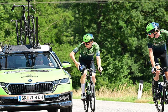Richard Riska (SVK, Hrinkow Advarics), Valentin Poschacher (AUT, Hrinkow Advarics)  4. Etappe von Steyr nach Steyr, 170,5km, Tour of Austria