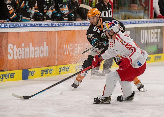 Marc-Andre Dorion (Steinbach Black Wings 1992), Lukas Schreier (EC Red Bull Salzburg), Steinbach Black Wings 1992 vs EC Red Bull Salzburg, Eishockey, Bet at Home ICE Hockey League