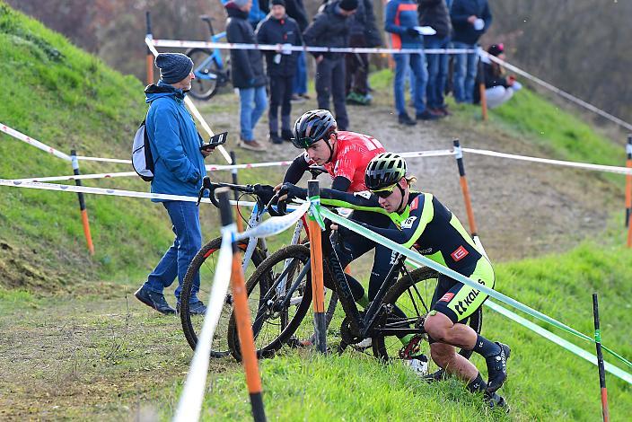 2. Platz  Tomas Bakus (CZE,  CEZ cyclo team Tabor),  Platz 3 für den Führenden in der Rad Cross Liga Jakob Reiter (AUT, Hrinkow Advarics), Radquerfeldein GP um das Sportzentrum Gunskirchen, Rad Cyclo Cross, 
