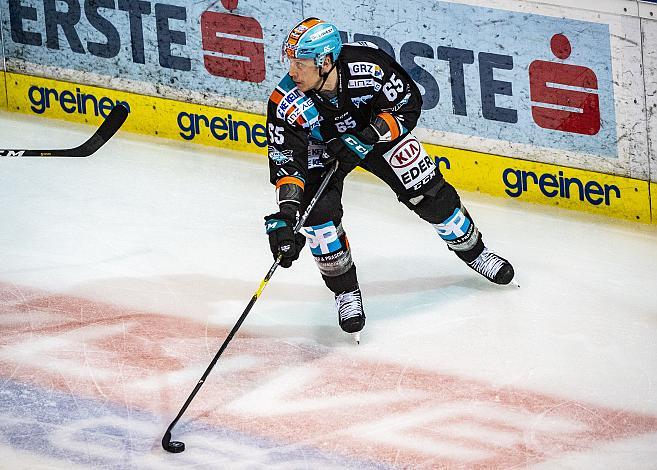 Steve Oleksy (EHC Liwest Black Wings Linz), Eishockey,  2. Viertelfinale EHC Liwest Black Wings Linz vs EC KAC