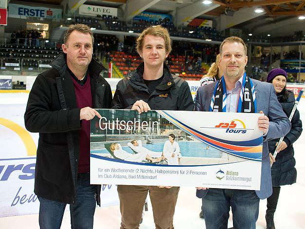 Die Gewinner des Baustein Gewinnspiels EHC Liwest Black Wings Linz vs SAPA Fehervar AV 19