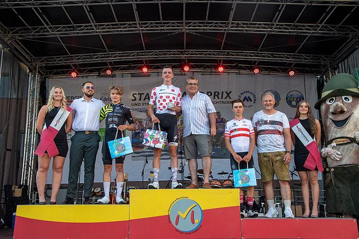 3. Platz Benjamin Eckerstorfer (AUT, Team Österreich), Viggo Moore (USA, Lux/CTS p/b Specialized) Etappensieger, 2. Platz Frank Aron Ragilo (EST, Cannibal Team), 1B Etappe Int. "Keine Sorgen" Junioren Rundfahrt UCI Kat. 2.1 MJ