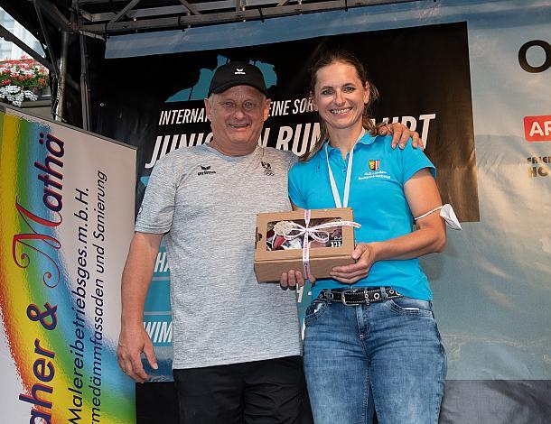 Willy Grims, Helga Mitmasser (Tour - Direktorin) 46. Int. Keine Sorgen,  Junioren Rundfahrt UCI Kat. MJ 2.1, 2. Etappe Rohrbach - Rohrbach