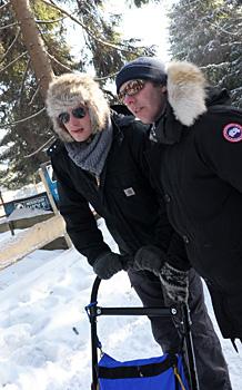 Brian Lebler und Daniel Puehringer EHC Liwest Black Wings Linz zu Gast auf der Mountain Wulf Farm