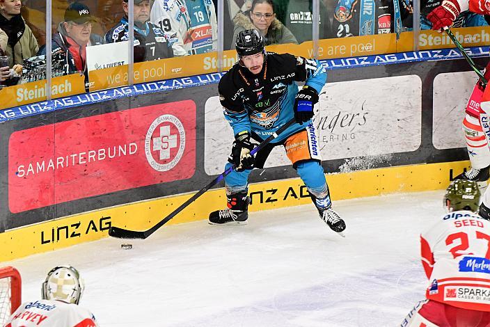 Ken Ograjensek (Steinbach Black Wings Linz), 23. Runde ICE, Steinbach Black Wings Linz vs HCB Suedtirol Alperia, Linz AG Eisarena 