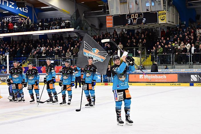 Spieler des Abends Paul Eder (Steinbach Black Wings),  28. Runde ICE, Steinbach Black Wings Linz vs HC Falkensteiner Pustertaler Wölfe, Linz AG Eisarena