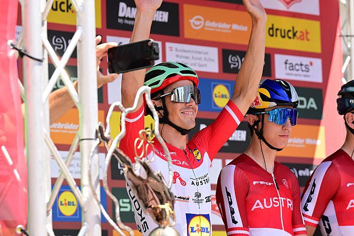 Führender in der Gesamtwertung, Rotes Skoda Trikot, Gregor Mühlberger (AUT, Austria), 4. Etappe von Steyr nach Steyr, 170,5km, Tour of Austria