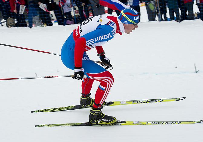 #45 Sergey Ustiugov, RUS,  Nordische Ski WM 2013, Val di Fiemme, Tesero, 15km Herren