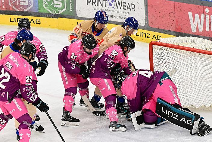 Tormann Martin Reder (Steinbach Black Wings Linz), Oskar Maier (Steinbach Black Wings Linz) ICE, Steinbach Black Wings Linz vs HC Tiwag Innsbruck - Die Haie Linz, AG Eisarena 