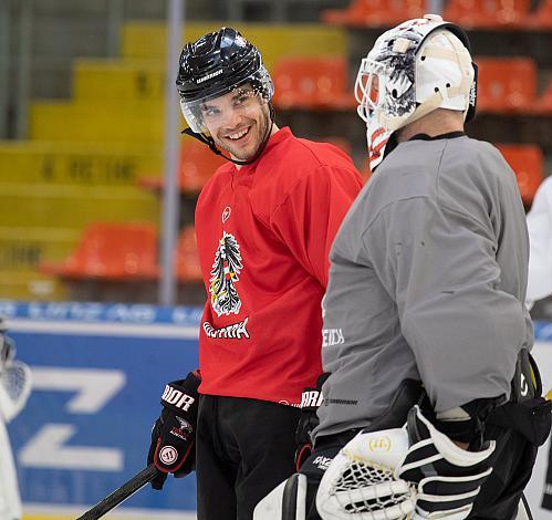 Lukas Haudum (EC KAC) Eishockey Nationalteam, Trainingscamp Linz, Oberösterreich 