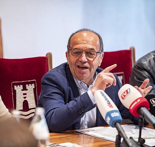 Paul Resch (PrÃ¤sident LRV OberÃ¶sterreich) Pressekonferenz, 10. Int. OberÃ¶sterreich Rundfahrt