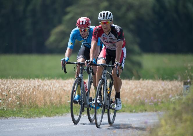Florian Bissinger (GER, WSA-Greenlife), Jannik Steimle (GER, Team Felbermayr Simplon Wels) , 46. Int. Erlauftaler Radsporttage, Strassenrennen Sonntag