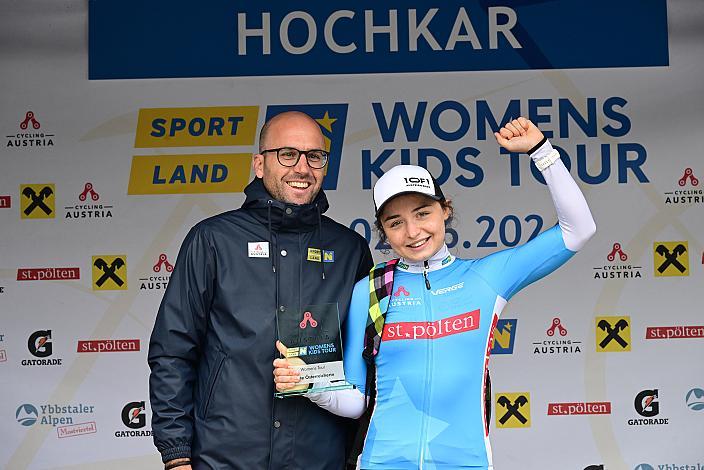 Elisa Winter (AUT, Union Raiffeisen Radteam Tirol) im Trikot der Besten Österreicherin 02.06.2024. 4. Etappe, Waidhofen an der Ybbs. - Hochkar,  Sportland NOE WOMENS  KIDS Tour