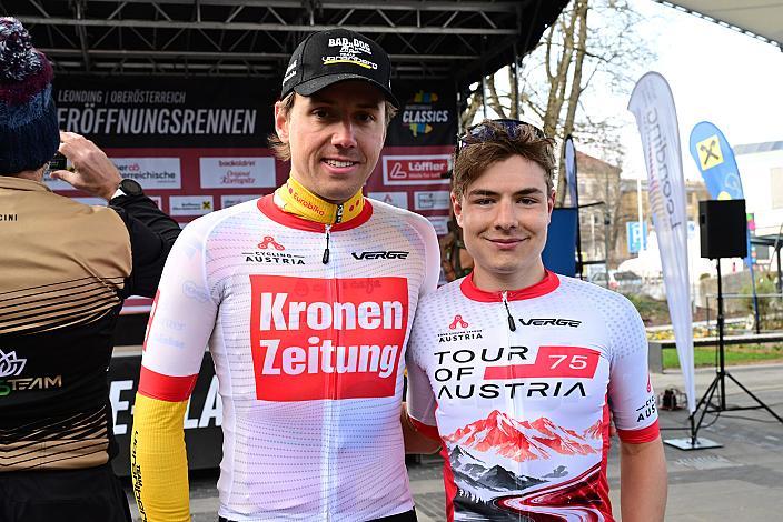 v.l. Tobias Nolde (GER, Team Vorarlberg), Nicolas Ginter (SUI, Tirol KTM Cycling Team), 65. Rad Saison Eroeffnungsrennen Leonding