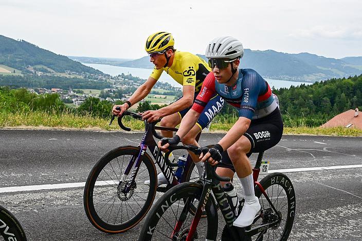 Gesamtführender im Gelben Trikot Loek Hovers (NED, Willebrord Wil Vooruit) 3. Etappe,  51. Int. Oberösterreich Junioren Rundfahrt, Bad Wimsbach - Strass im Attergau