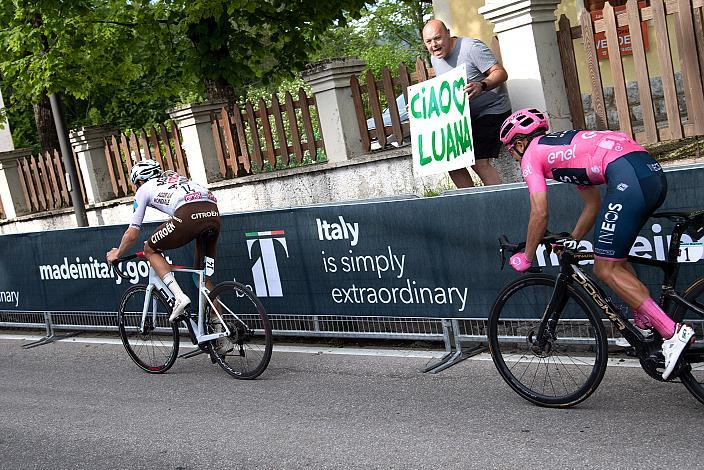 Felix Gall (AUT, AG2R Citroen Team), Richard Carapaz (ECU, Ineos Grenadiers) Stage 17 Ponte di Legno - Lavarone, 105. Giro d Italia, UCI Worl Tour