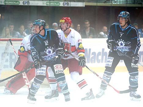 Chad Rau und Brian Lebler, Linz, EHC Liwest Black Wings Linz vs HK Mountfield