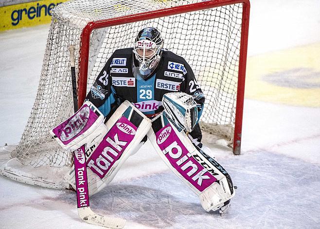 Tormann Michael Ouzas (EHC Liwest Black Wings Linz) EHC Liwest Black Wings Linz - Graz 99ers, Play Offs, Viertelfinale