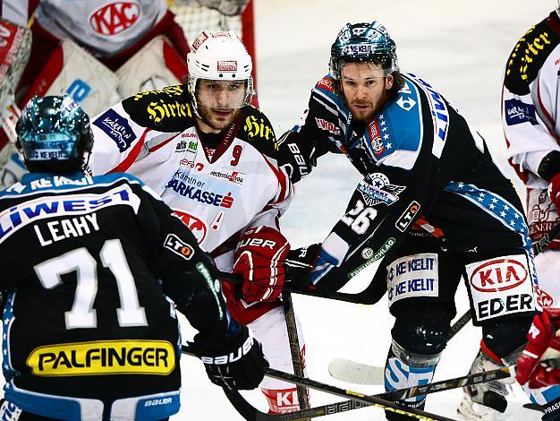 Rob Hisey (Liwest Black Wings Linz) und Tyler Spurgeon (EC KAC), EHC Liwest Black Wings Linz vs EC KAC, Play-Offs, Semifinale