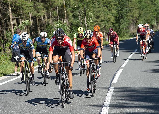 Moran Vermeulen (AUT, WSA GRAZ), Hermann Pernsteiner (AUT, Bahrain Merida Pro Cycling Team),  Herren Elite Rad Strassen Staatsmeisterschaft, Mondsee