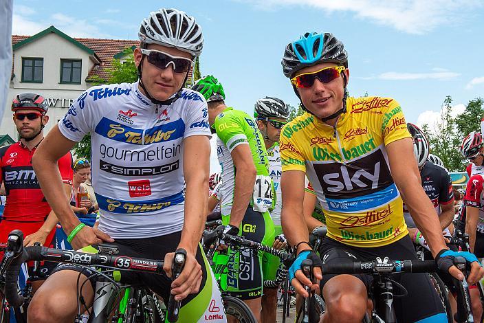 Patrick Konrad (AUT, Team Simplon Wels), Pete Kennaugh, GBR, Team Sky, 8. Etappe Podersdorf, Burgenland - Wien