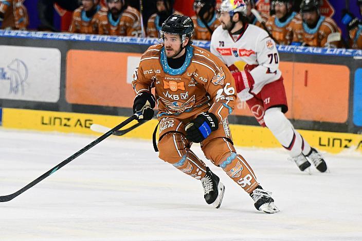 Travis Barron (Steinbach Black Wings Linz) 30. Runde ICE, Steinbach Black Wings Linz vs EC Red Bull Salzburg, Linz AG Eisarena 