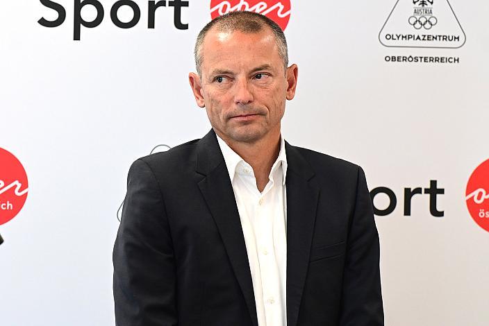 Alois Badegruber (LRV Oberösterreich), Pressekonferenz Int. Raiffeisen Oberösterreich Rundfahrt (UCI Kat. 2.2), Olympiazentrum Linz