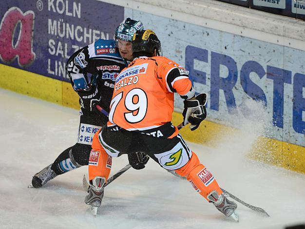 Rob Hisey, Linz und Mario Scalzo, Graz Liwest Black Wings Linz vs Moser Medical Graz99ers