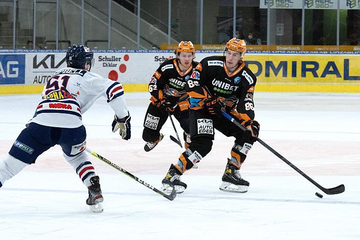 Jakob Mitsch (Steinbach Black Wings Linz), Timothy Campbell (Hydro Fehervar AV 19), Steinbach Black Wings Linz vs Fehervar AV19, bet-at-home ICE Hockey League