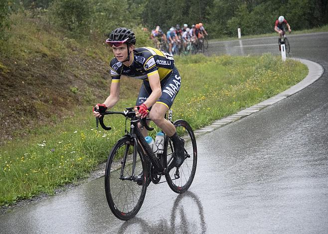 Vegard Stokke (NOR, Willebrord Wil Vooruit)  an der Spitze des Feldes, 2. Etappe Rohrbach - Rohrbach, OberÃ¶sterreich Junioren Rundfahrt