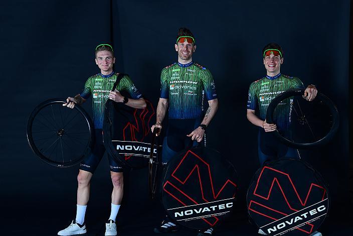 Jaka Primozic (SLO, Hrinkow Advarics), Filippo Fortin (ITA, Hrinkow Advarics), Josef Dirnbauer (AUT, Hrinkow Advarics), Teampräsentation, Steyr, Team Hrinkow Advarics Cycleang, UCI Continental Team, 