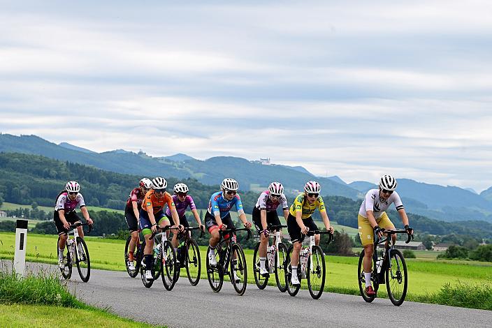 Im Gelben Trikot der Gesamtführenden Malwina Mul (POL, MAT Atom Deweloper Wroclaw), 07.06.2025 07.06.2025 Rad 2 Etappe Sportland NOE Kids Tour