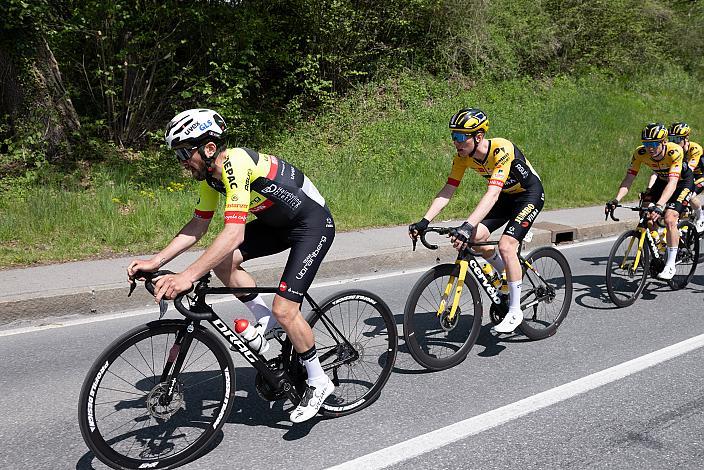 Alexis Guerin (FRA, Team Vorarlberg), Sieger Johannes Staune-Mittet (NOR, Team Jumbo-Visma)  Herren Elite, U23, Radliga, GP Vorarlberg, Nenzing