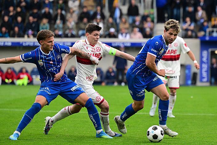 v.l. Alexander Briedl (FC Blau-Weiß Linz), Thorsten Schriebl (Grazer AK 1902), Simon Seidl (FC Blau-Weiß Linz)