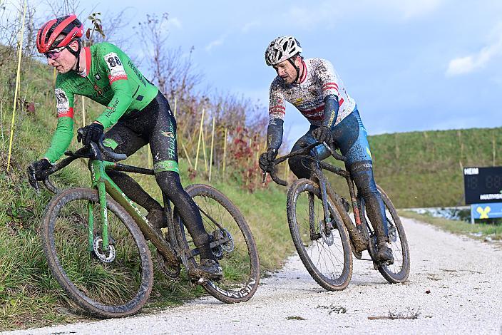 Daniel Federspiel (AUT, Team Felbermayr Simplon Wels), hinter Sieger Fabian Eder (GER, Heizomat Radteam), Radquerfeldein GP um das Sportzentrum Gunskirchen, Rad Cyclo Cross,