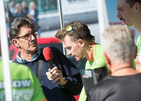  Andreas Hofer (AUT, Hrinkow Advarics Cycleang Team) und Harri Müllner, ORF
 Andreas Hofer (AUT, Hrinkow Advarics Cycleang Team) und Harri MÃ¼llner, ORF
