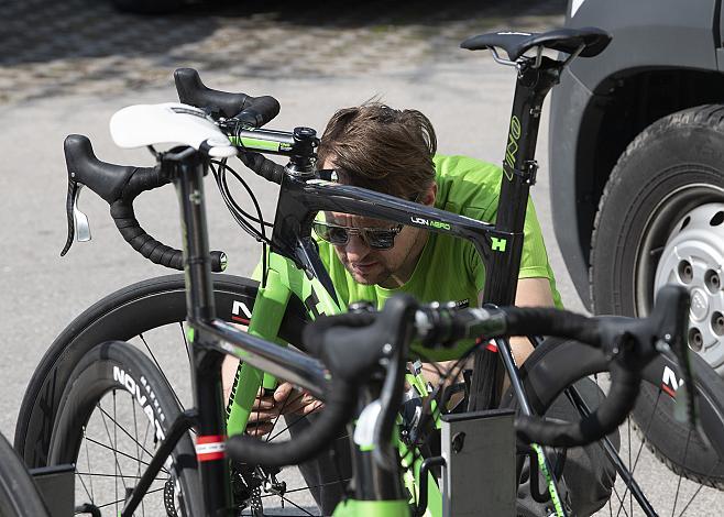 Team Hrinkow Advarics Cycleang  Mechaniker Paul Kasis, 59. Rad SaisonerÃ¶ffnungsrennen Leonding, Rad Bundesliga 2019