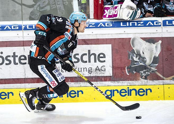 Justin Florek (EHC Liwest Black Wings Linz),  Eishockey,  EHC Liwest Black Wings Linz vs EC VSV