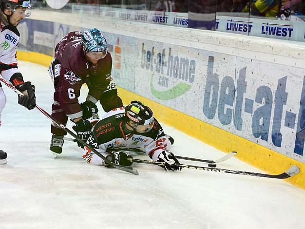 Andy Hedlund, Linz und Jan Seda, Znaim, EHC Liwest Black Wings Linz vs HC Orli Znojmo